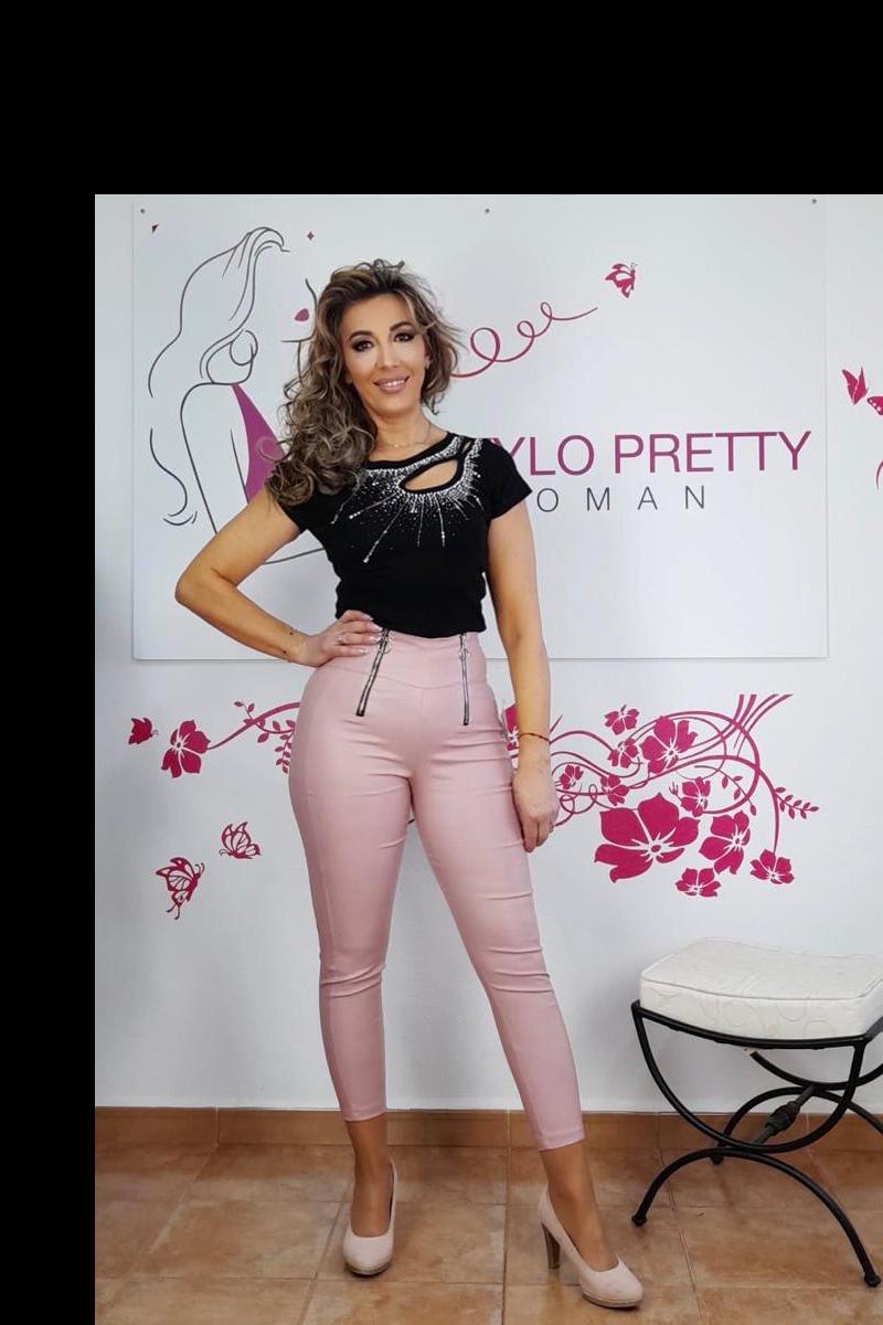 PANTALON ENCERADO ROSA