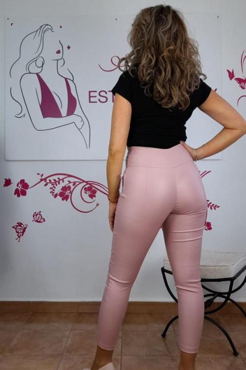 PANTALON ENCERADO ROSA